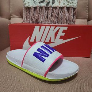 Womens Nike Offcourt Slides 6.5 NWT Box incld, White, Pink, Neon Green, Purple